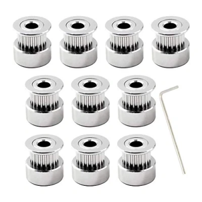 Imagen de polea 16 dientes diámetro 5mm ancho de la correa 6mm para impresora 3d(Pack of 10,llave incluida)
