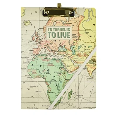 Imagen de Legami Cpf0001 Carpeta portadocumentos con clip Take Note 23 x 32 cm, 1 bloc de 40 hojas, incluye fundas, unisex, para adultos, viajes, S, Travel, Small, Tradicional