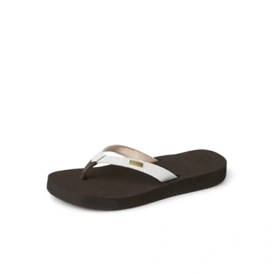 Imagen de Reef Star Cushion Sassy, Sandalias Flip Flop Mujer, Marrón/Blanco, 36 EU