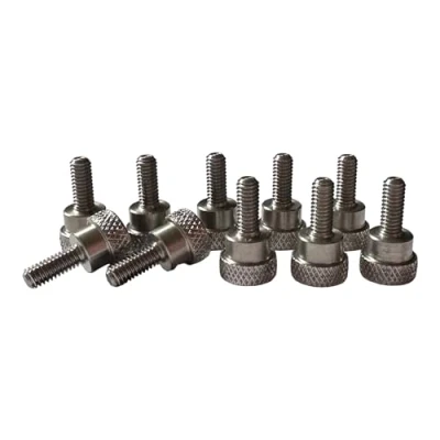 Imagen de PrecisionGeek Tornillos de pulgar, moleteados con hombro, pernos agarre manual acero inoxidable M5 x 10 mm (juego piezas)