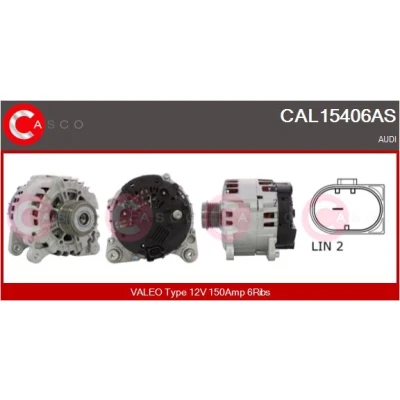 Imagen de CASCO CAL15406AS Alternador 12V 150A AUDI: Q5, A4 B8 Avant, Sedán