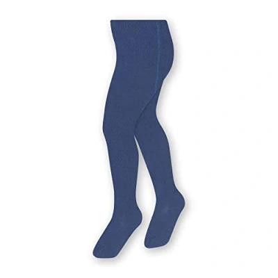 Imagen de STEVEN Medias de algodón lisas y suaves para niños/Altura 68 cm 158 cm/Perfectas los días más fríos/Opacas/Medias niños/Unisex/Edad 0 11/Vaqueros/80 86