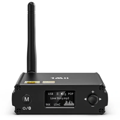 Imagen de 1Mii Receptor Bluetooth HiFi, Adaptador 5.1 Audio con DAC Audiófilo, Hi Res LDAC/aptX HD/Baja Latencia/AAC, Salida Óptica/RCA, Entrada USB, Modo EQ Pantalla OLED para Estéreo DS220