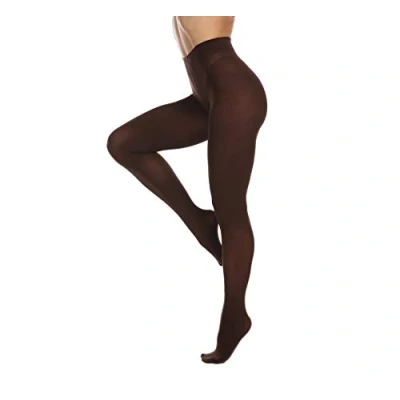 Imagen de Frola Nur die Medias para mujer 80 DEN, opacas, microfibra suave, café, S M