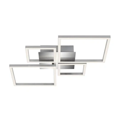 Imagen de BRILONER Leuchten Lámpara de techo LED giratoria, luz regulable, 48 vatios, 4000 lúmenes, 3000 Kelvin, color cromo plateado