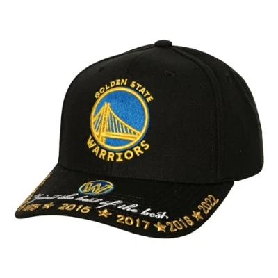 Imagen de Mitchell &amp; Ness NBA Against The Best Pro Gorra Snapback Golden State Warriors, Negro , Talla única