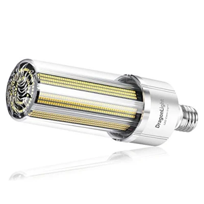 Imagen de DragonLight Bombilla LED de 240W superbrillante maíz (equivalente a 1400W) E40 Edison 5000K blanco frío 32400 lúmenes para iluminación gran área Garajes, taller, patio