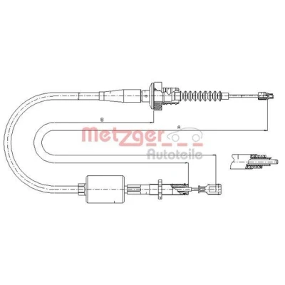 Imagen de METZGER 18.2522 Cable de Embrague COFLE HYUNDAI: Atos
