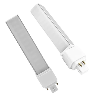 Imagen de QLEE G24q Bombilla LED de 4 pines PL C Retrofit CFL Reemplazo 26W 1400 lúmenes 314 Rotación libre Flicker Free Horizontal empotrada Gx24q verde suave luz blanca cálida 3000k 2 paquetes