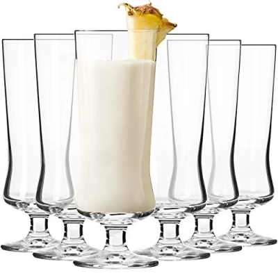 Imagen de Krosno Copas Pina Colada Cóctel Vasos Conjunto 6 Piezas 300 ML Colección Avant Garde Perfectos para Uso en Casa, Restaurante y Fiestas Apto Lavavajillas