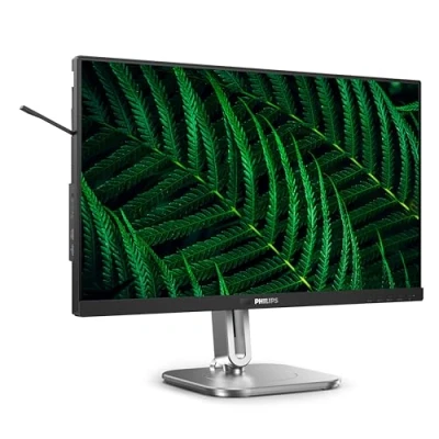 Imagen de Philips 24B2G5301 Monitor Full HD de 24 Pulgadas, Altura Regulable, Altavoces, Adaptive Sync (1920x1080, 100 Hz, 1x HDMI 1.4, DisplayPort 1.2, USB C (100W PD), Hub USB, RJ45) Gris Oscuro