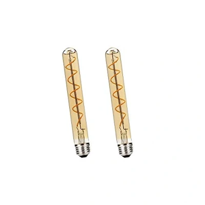 Imagen de BAISHICHENG 2 Paquetes T30 E27 Bombilla LED Tubular,185mm Edison Retro Vintage Lámpara de Decorativa 4W(Reemplazo Halógena 40W) Bombillas Filamento Blanco Cálido 2700K
