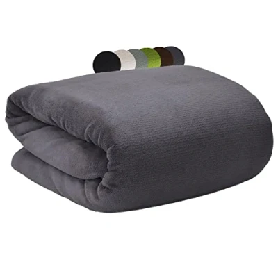Imagen de Beautissu Aurelia Manta de Sofa 150x200 cm Suave para el o Cama Microfibra como Colcha Cubrecama Antracita Oscuro Todas Las Temporadas