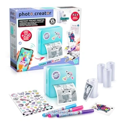 Imagen de Canal Toys Impresora Instantánea de Bolsillo Photo Creator Impresión Térmica, Azul CLK 017