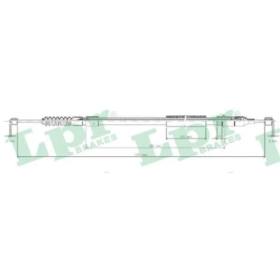 Imagen de LPR C0555B Cable de Freno Mano 1106/763 Tambor OPEL: Corsa C Hatchback