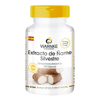 Imagen de Extracto de Ñame Silvestre 20% Diosgenina Contiene Vitaminas C y E, betacaroteno, zinc selenio 100 Cápsulas Warnke Vitalstoffe Calidad farmacia alemana