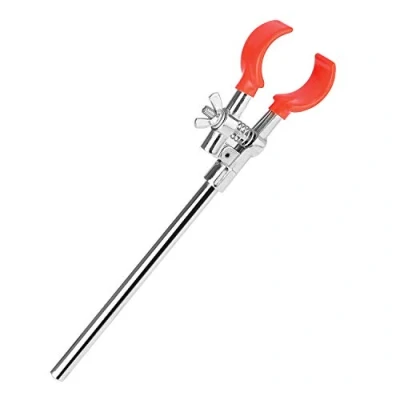 Imagen de stonylab 2 Diente Abrazadera Giratorio, Resistente de Prong Ajuste, Multiusos Laboratorio Swivel Clamp Ajustable con Barra 7&#039;&#039; para Uso en