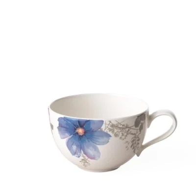 Imagen de Villeroy &amp; Boch Mariefleur Gris Basic Taza, 390 ML, Altura: 7 Cm, Porcelana Premium, Blanco/Colorido