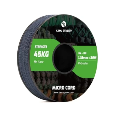 Imagen de Kamu Synber Micro Cuerda 1.18mm Paracord Cordón 30M Bobina para Bricolaje, Manualidades, Pulseras, Joyas Soporta 45kg Azul Marino