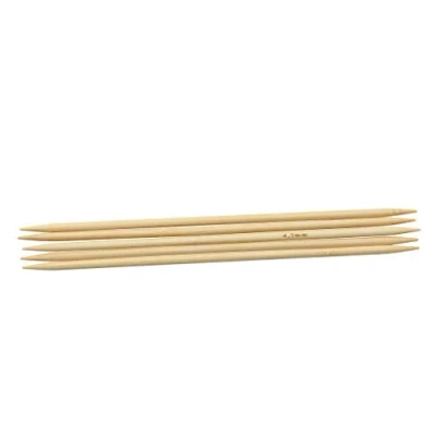 Imagen de Glorex Agujas de tejer bambú, 4,5 mm, 20 cm, color natural