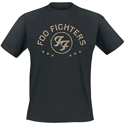 Imagen de Foo Fighters Arched Star Hombre Camiseta Negro XXL 100% algodón Vorne Bedruckt Regular