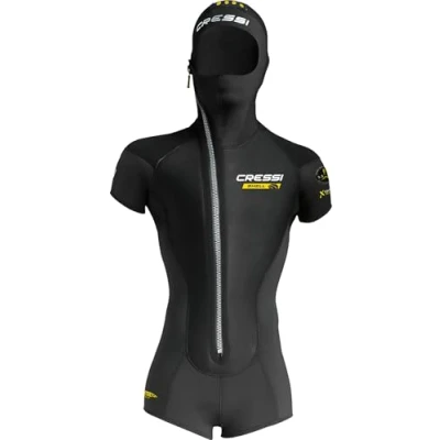 Imagen de CRESSI Shell Man Jacket 5mm M/3 Sobretraje de Manga Corta en Neopreno Ultra Stretch con espesores diferenciados 5+3.5mm, Men&#039;s, Negro Hombre