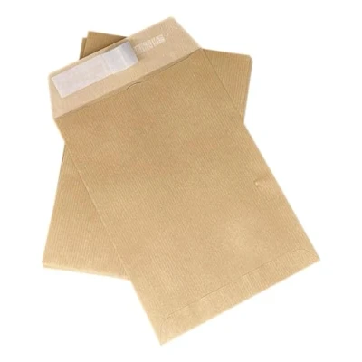 Imagen de 100 cubierta, sobre Kraft 90g 162 x 229 de cierre libro desmontable con cinta adhesiva sensible a la presión Paquete REF UGPOC51