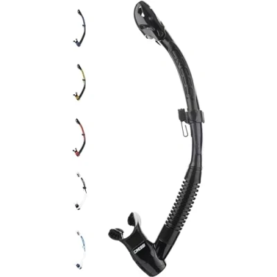 Imagen de Cressi Itaca Ultra Dry Tubo seco para Buceo y Snorkel, Unisex Adult, Negro/Negro, Talla única