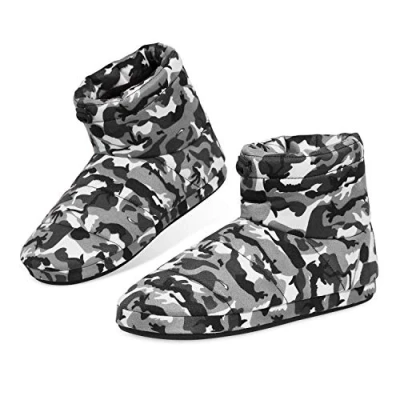 Imagen de DUNLOP Zapatillas Casa Hombre, Pantuflas Hombre Altas Para Casa, Bota, Regalos Hombres y Adolescentes Talla 41 46 (46, Gris Camuflaje, numeric_46)