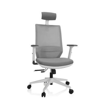 Imagen de hjh OFFICE 820028 Silla de Oficina Ergonómica Profondo Pro W Escritorio Malla con Soporte Lumbar Ajustable, Giatoria, Gris