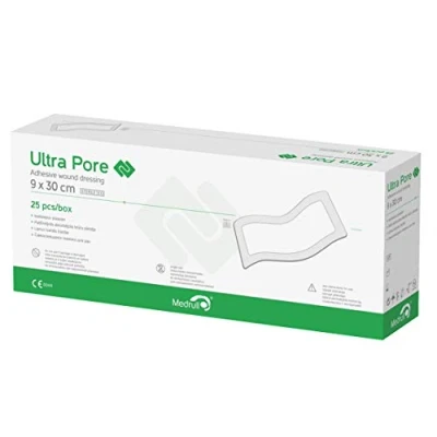 Imagen de Medrull Parches Autoadhesivos de Primeros Auxilios Apositos Impermeables Para Heridas Almohadillas Gasa Esterilizada, Piel Sensible 9x30 cm (25 Individuales)