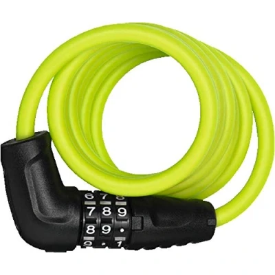 Imagen de ABUS Cerradura de cable en espiral Star 4508C/150 combinación 8 mm grosor Nivel seguridad 2 Verde