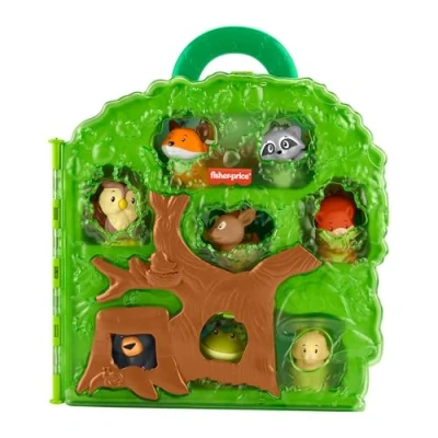 Imagen de Fisher Price Little People Estuche portátil Amigos del Bosque Conjunto de Juego con Figuras Animales para imitación, Juguete niños y niñas pequeños a Partir 1 año, HWB29
