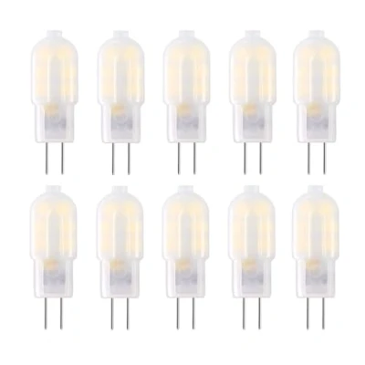 Imagen de HUAMu Bombilla LED, G4 2W 180LM Blanco Frío 6000K, equivalente a la lámpara halógena de 20W, DC/AC 12V, no regulable, paquete 10