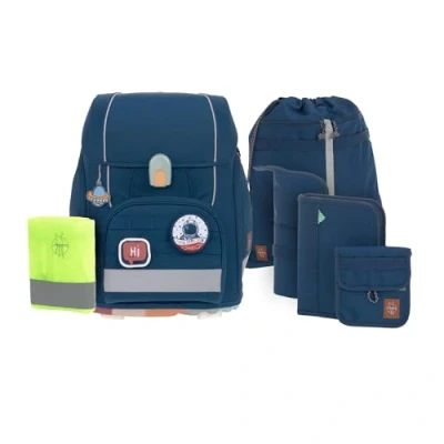 Imagen de LÄSSIG Juego de mochilas escolares 7 piezas para niños/ School Set Boxy Unique, navy