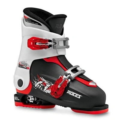 Imagen de Roces Idea Up Botas de esquí para niños Ajustables, Negro, Blanco y Rojo, 30 35