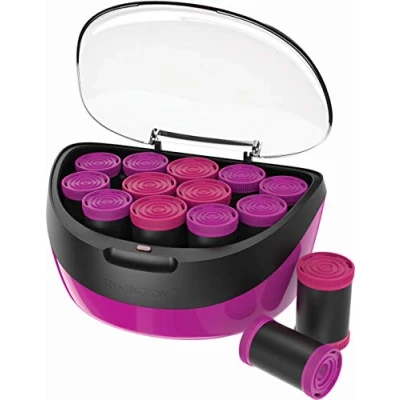 Imagen de Remington Set de Rulos Jumbo, Calientes, Acondicionador Cerámica Iónica, Cabello Sin Encrespamiento, 12 para el Pelo: 8 35 mm y 4 40 mm, Pinzas, Indicador Encendido, H5670