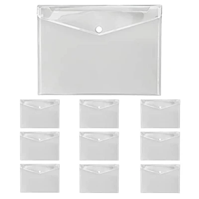 Imagen de VELOFLEX A452010 Cubierta para documentos Crystal, 10 unidades, DIN A3, bolsa con cierre de velcro, PP, transparente