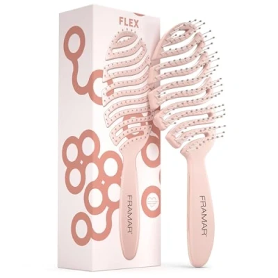 Imagen de FRAMAR Cepillo para Cabello Mojado Curvo Mujer Cerdas Suaves, Rizado, Desenredar, Todo Tipo de