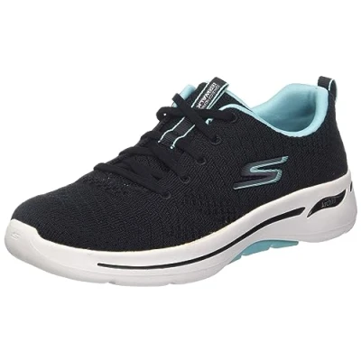 Imagen de Skechers, Go Walk Arch Fit Unify, Zapatillas para mujer, Negro (Black/Aqua), 8.5 Wide