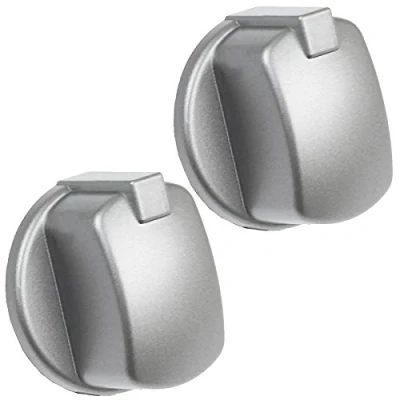 Imagen de Spares2go Botón interruptor de control compatible con Indesit horno (2 unidades, plata/INOX)