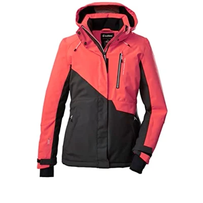 Imagen de Killtec (KILAH) Women&#039;s Chaqueta de esquí/chaqueta funcional con capucha cremallera y protección contra la nieve KSW 144 WMN SKI JCKT, mezcla antracita, 38, 38624 000