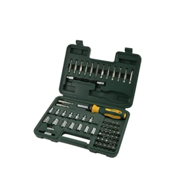 Imagen de SATA ST09324SJ Juego de destornilladores brocas trinquete 60 piezas con enchufes 6 puntas 1/4 &quot;y cuerpo acero al cromo vanadio duradero