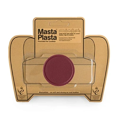 Imagen de MastaPlasta Parche Autoadhesivo Premium para Reparación Instantánea. Cuero Gris 5cmx5cm. Circulo. o decoración. Sofás, Asientos de Coche, Bolsos, Chaquetas