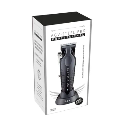 Imagen de BY AGV® Steel Pro Maquina de corte profesional con cuchilla acero 8 peines inalambrica a bateria base carga USB C