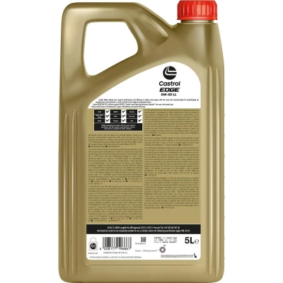 Imagen de Castrol EDGE LL 0W 30 5L Aceite de motor 15FEFC BMW: 3 Berlina, Coupé, 5 VOLKSWAGEN: Golf 4, 5, 7, MERCEDES BENZ: Clase C Berlina