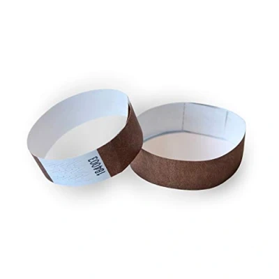Imagen de MP Tyvek Pulseras 100 unidades para Eventos, Color Marrón