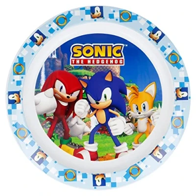 Imagen de Plato infantil reutilizable de plástico apto para microondas Sonic