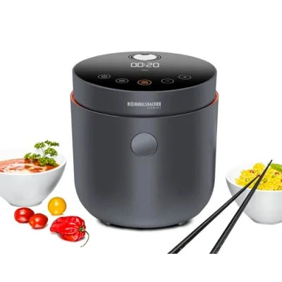 Imagen de ROMMELSBACHER Multi arrocera &amp; Vaporera MRK 500 6 programas (arroz, grano completo, Low Carb, sopa, arroz de leche, calentamiento), carcasa Cool Touch, recipiente interior extraíble