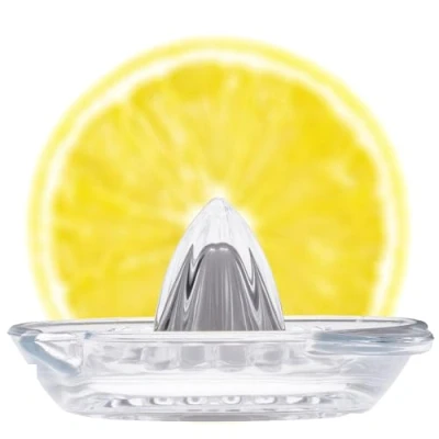 Imagen de KADAX exprimidor de cítricos vidrio sodio y calcio, manual con boquilla, limones, naranjas, limas (transparente v2)